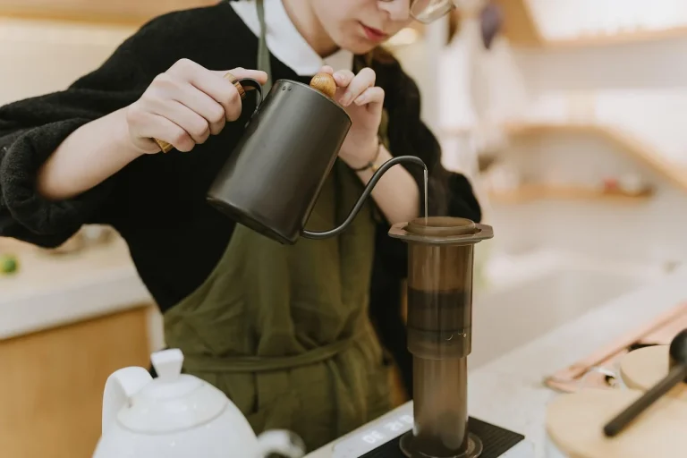 Cafe Counter Barista Working