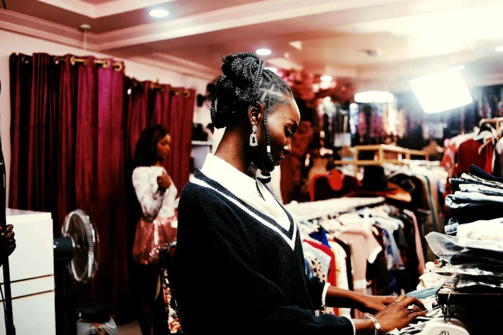Clothing Rack Store Interior