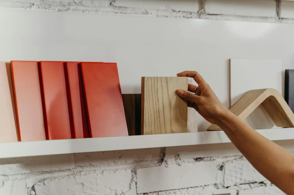 Display Material Wood Glass Metal