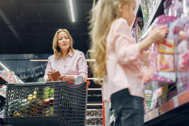 Minimarket Aisle Shopping Cart