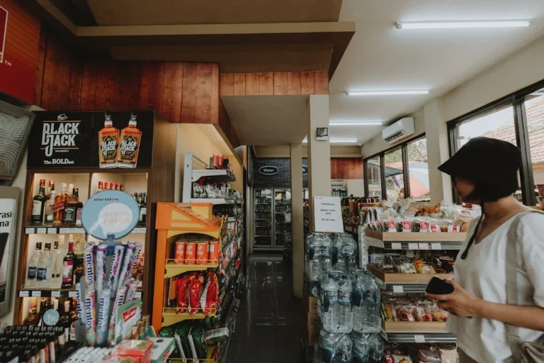 Minimarket Interior Store Shelves
