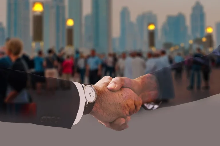 Negotiation Table Handshake Deal