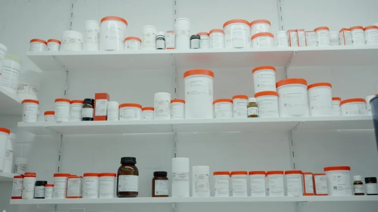 Pharmacy Shelves Medicine Display