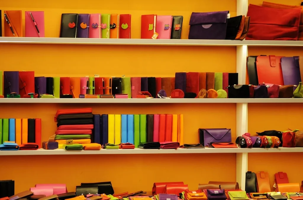 Retail Shelf Colors Store Interior