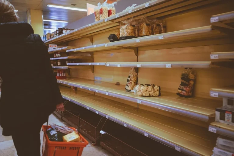 Retail Store Empty Shelves