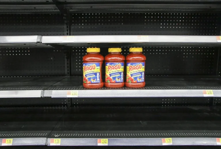 Retail Store Empty Shelves