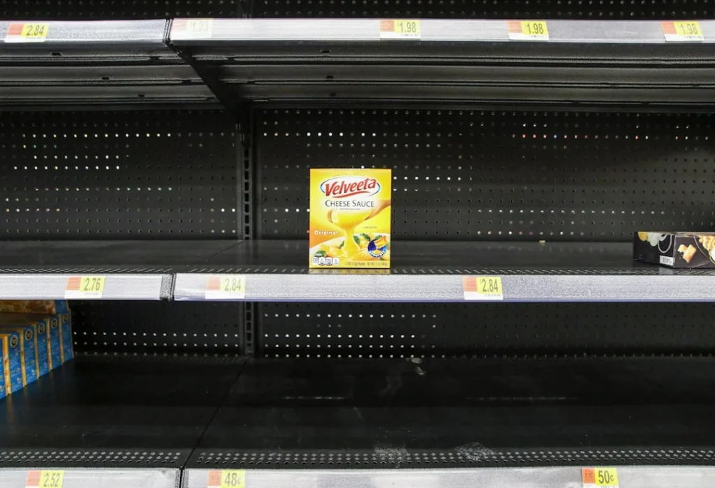 Retail Store Empty Shelves