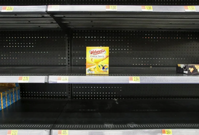 Retail Store Empty Shelves