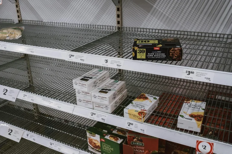 Retail Store Empty Shelves Happy Shopper