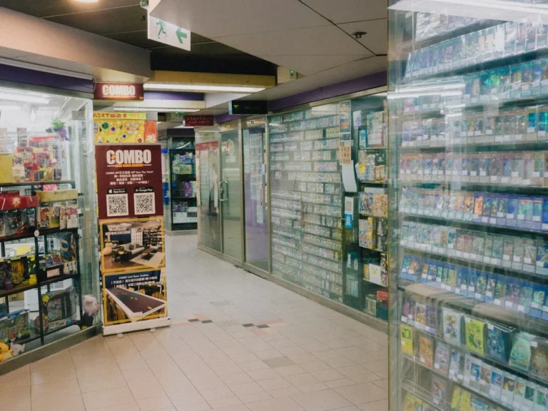 Supermarket Interior Cigarette Display