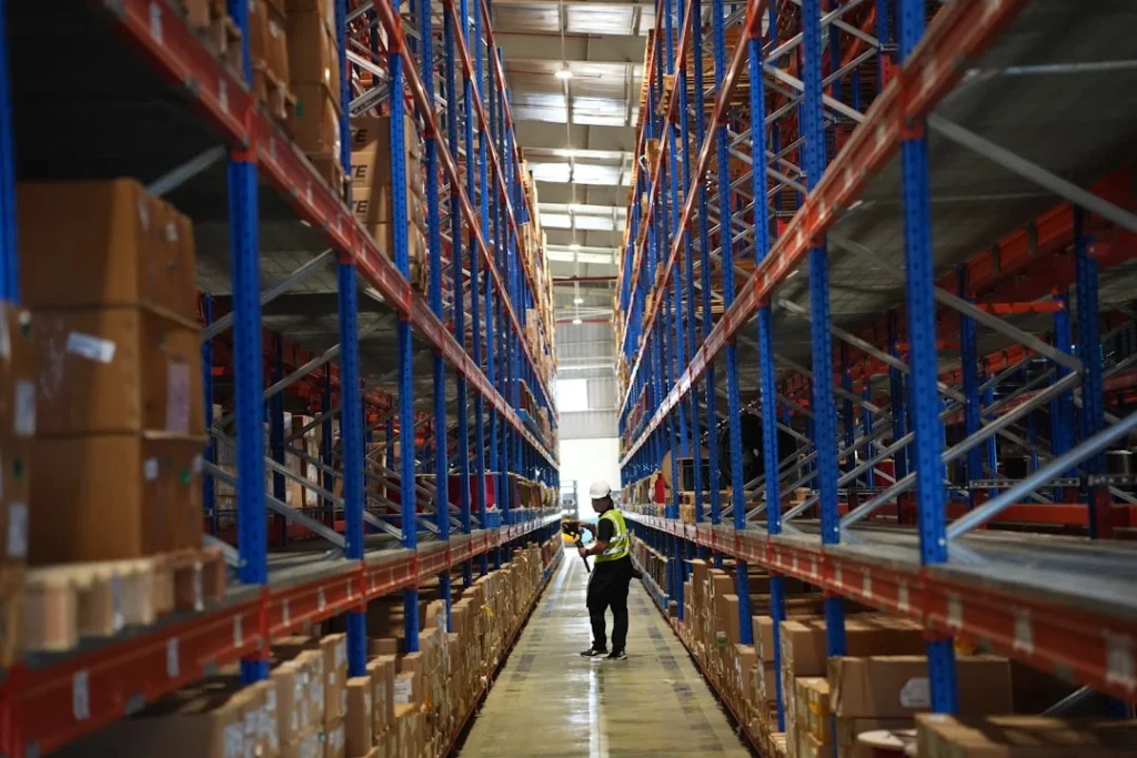 Warehouse Interior Storage Racks