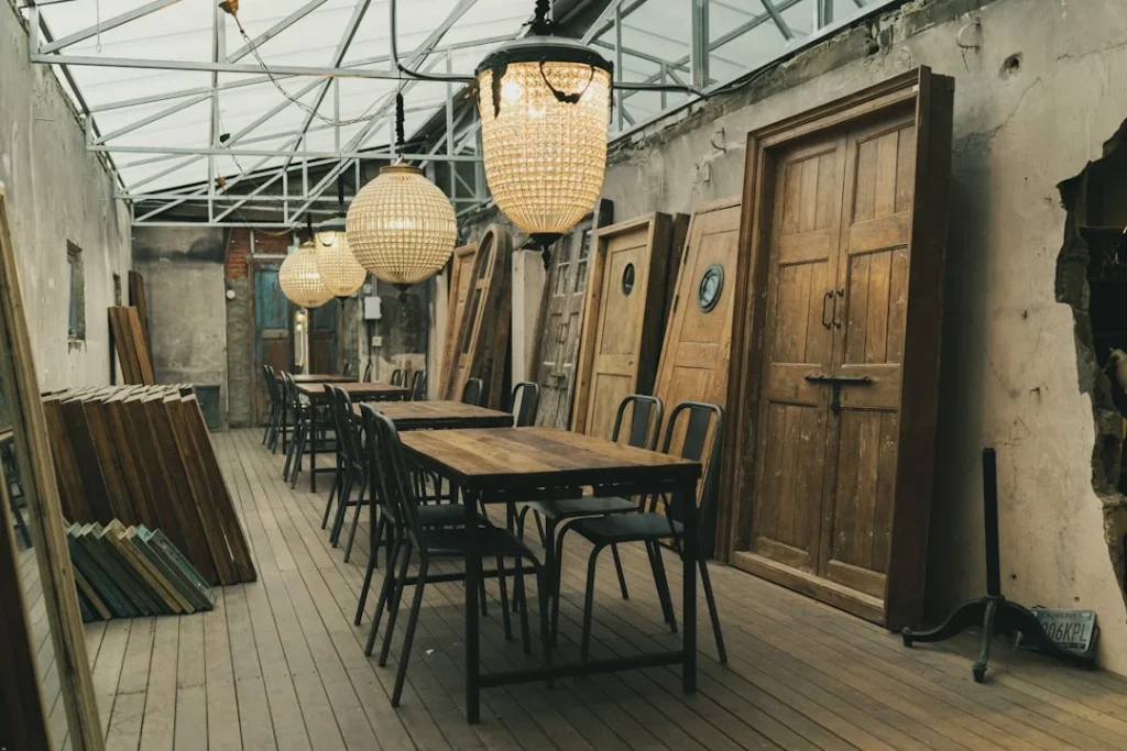 Wooden Rack Design Shop Interior