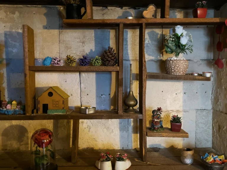 Wooden Shelf Natural Wood